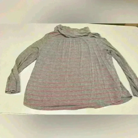 Loft Gray and Red Stripe Long Sleeve Tunic Size XL - Picture 2 of 4